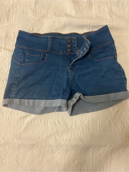 Wax Jean Pants - Wax Jean Dark Blue Rolled Hem Women's Shorts size M
